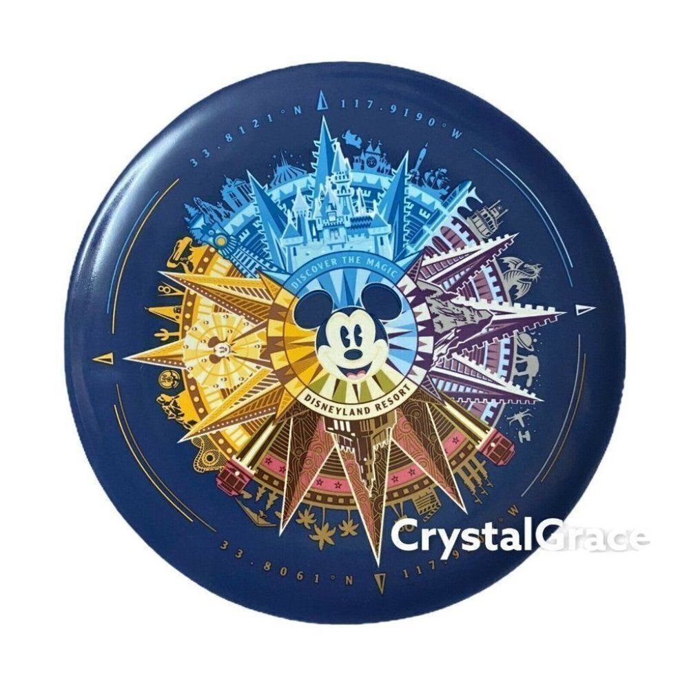 Disney Parks Disneyland Dessert Plate Mickey Compass Ferris Wheel California NEW